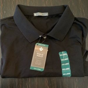 Mens Member’s Mark Stretch Cotton Pique Polo short sleeve Black New XXXL